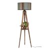 Abstract Wooden Floor Lamp with Shelves, 153 cm | E27, 40W