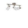 Modern Chandelier, White Metal & Glass, 56 cm | E27, 40W