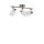 Modern Chandelier, White Metal & Glass, 56 cm | E27, 40W