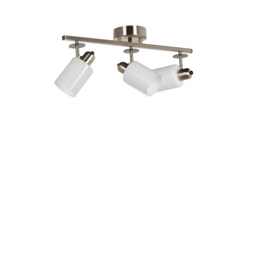 Modern Chandelier, White Metal & Glass, 56 cm | E27, 40W