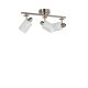 Modern Chandelier, White Metal & Glass, 56 cm | E27, 40W