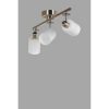 Modern Chandelier, White Metal & Glass, 56 cm | E27, 40W