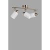 Modern Chandelier, White Metal & Glass, 56 cm | E27, 40W