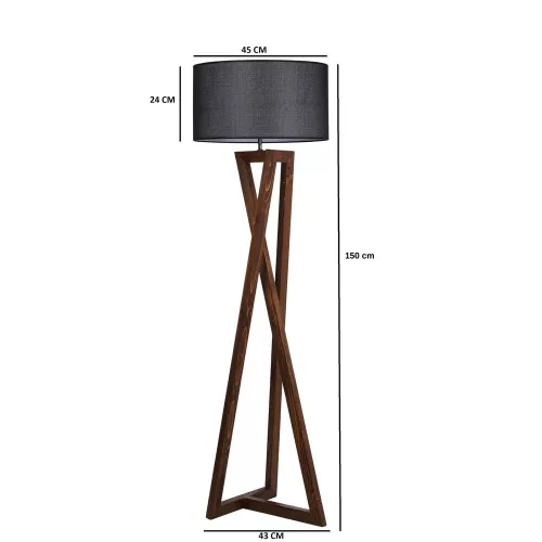 Opviq , 534LUN2155 , Maçka , Black Walnut Color , Floor Lamp , With E27 Socket