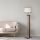 Scandinavian Floor Lamp, Walnut & Cream, 163 cm Tall | FIR Tree Body, Fabric Cap (24 cm L, 45 cm D) | On/Off Switch, A++ Energy Efficient, Stylish Design