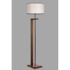 Scandinavian Floor Lamp, Walnut & Cream, 163 cm Tall | FIR Tree Body, Fabric Cap (24 cm L, 45 cm D) | On/Off Switch, A++ Energy Efficient, Stylish Design