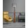 Elegant Country Floor Lamp, Wooden Body, 165 cm Height