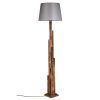 Elegant Country Floor Lamp, Wooden Body, 165 cm Height