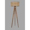 Elegant Wooden Floor Lamp, 153 cm, Brown | Bohemian & Scandinavian Design, E27 Socket, On/Off Switch