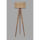 Elegant Wooden Floor Lamp, 153 cm, Brown | Bohemian & Scandinavian Design, E27 Socket, On/Off Switch