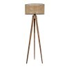 Elegant Wooden Floor Lamp, 153 cm, Brown | Bohemian & Scandinavian Design, E27 Socket, On/Off Switch