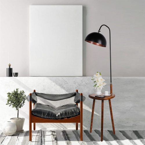 Scandinavian Floor Lamp, Walnut, 160 cm | Metal Body, E27