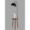Scandinavian Floor Lamp, Walnut, 160 cm | Metal Body, E27