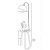 Scandinavian Floor Lamp, Walnut, 160 cm | Metal Body, E27