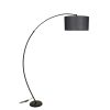 Adjustable Black Floor Lamp, Metal Body, 185 cm Height | E27 Socket, Max 40W | Modern Industrial Design for Home & Office, Stylish & Functional