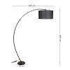 Adjustable Black Floor Lamp, Metal Body, 185 cm Height | E27 Socket, Max 40W | Modern Industrial Design for Home & Office, Stylish & Functional