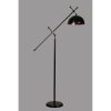 Industrial Floor Lamp, Black & Chrome, 180 cm | Metal Body, E27 Socket, Modern Scandinavian Design