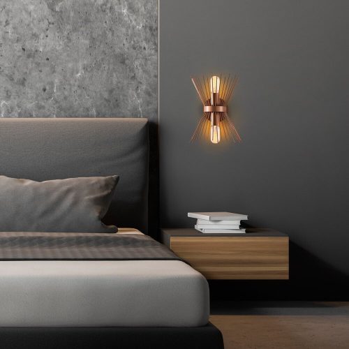 Copper Wall Lamp, Metal Body, 23x16cm, Elegant Design