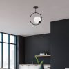 Elegant Black Metal Chandelier, 39 cm Height | E27 Socket
