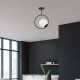 Elegant Black Metal Chandelier, 39 cm Height | E27 Socket