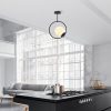 Elegant Black Metal Chandelier, 39 cm Height | E27 Socket