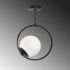 Elegant Black Metal Chandelier, 39 cm Height | E27 Socket