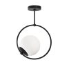 Elegant Black Metal Chandelier, 39 cm Height | E27 Socket