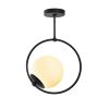 Elegant Black Metal Chandelier, 39 cm Height | E27 Socket