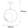 Elegant Black Metal Chandelier, 39 cm Height | E27 Socket