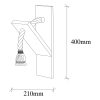 Rustic Wall Lamp, Fir Tree Body, 40 cm | E27 Socket, IP20