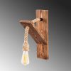 Rustic Wall Lamp, Fir Tree Body, 40 cm | E27 Socket, IP20