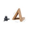 Handmade LED Table Lamp, Brown, 22x22x21 cm | Solid Spruce, Rustic Design, 100-240V Adapter, IP20