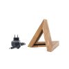 Handmade LED Table Lamp, Brown, 22x22x21 cm | Solid Spruce, Rustic Design, 100-240V Adapter, IP20