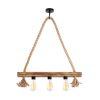 Rustic Wooden Chandelier, 60 cm, 3 x E27, Modern Design