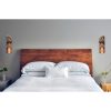 Handmade Wall Lamp Set (2 Pieces), Brown & Gold, 18 x 30 x 10 cm | 100% Spruce Wood, Jute Rope, Rustic Modern Design | Bulbs Not Included, E27 Socket