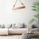 Rustic Wooden Chandelier, 100x7cm, 5xE27, Modern Design