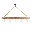 Rustic Wooden Chandelier, 100x7cm, 5xE27, Modern Design