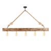 Rustic Wooden Chandelier, 100x7cm, 5xE27, Modern Design
