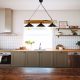 Handmade Solid Pine Chandelier, 80 x 22 x 65 cm, Walnut & Black , 3 x E27 Max 40W | Modern Industrial Rustic Design, Perfect for Any Space