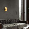 Opviq, 536NTD2118, Glam Black & Gold Wall Lamp, Metal Body, 30 cm | E27, IP20