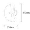 Opviq, 536NTD2118, Glam Black & Gold Wall Lamp, Metal Body, 30 cm | E27, IP20