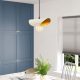 Modern White & Gold Chandelier, 106 cm, E27 Socket