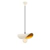 Modern White & Gold Chandelier, 106 cm, E27 Socket