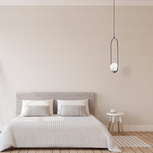 Modern Black & White Chandelier, Iron Body, 146 cm