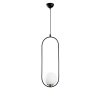 Modern Black & White Chandelier, Iron Body, 146 cm