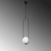 Modern Black & White Chandelier, Iron Body, 146 cm