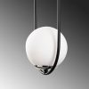 Modern Black & White Chandelier, Iron Body, 146 cm