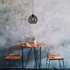 Modern Black Chandelier, Iron Body, Adjustable Height