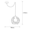 Modern Black Chandelier, Iron Body, Adjustable Height