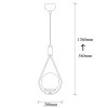 Modern Black Chandelier, Iron Body, 136 cm Height | E27 Socket, Stylish Industrial Design